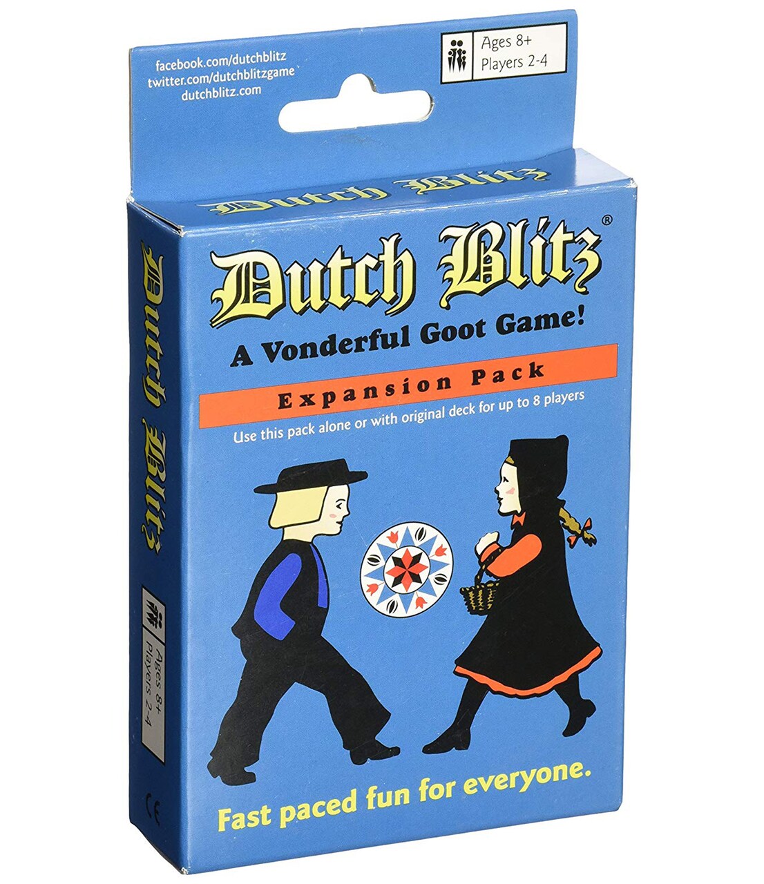 Dutch Blitz: Expansion Pack, Use Expansion Pack Alone or With Original Deck to Play With up to 8 Players, 4 New Card Colors, Fast Paced Fun for Everyone, For Ages 8 and Up